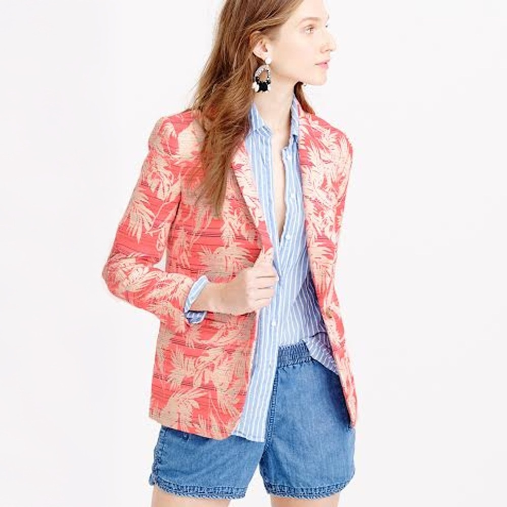 J. Crew Collection - Shawl-collar Blazer in Sun-faded Tropical